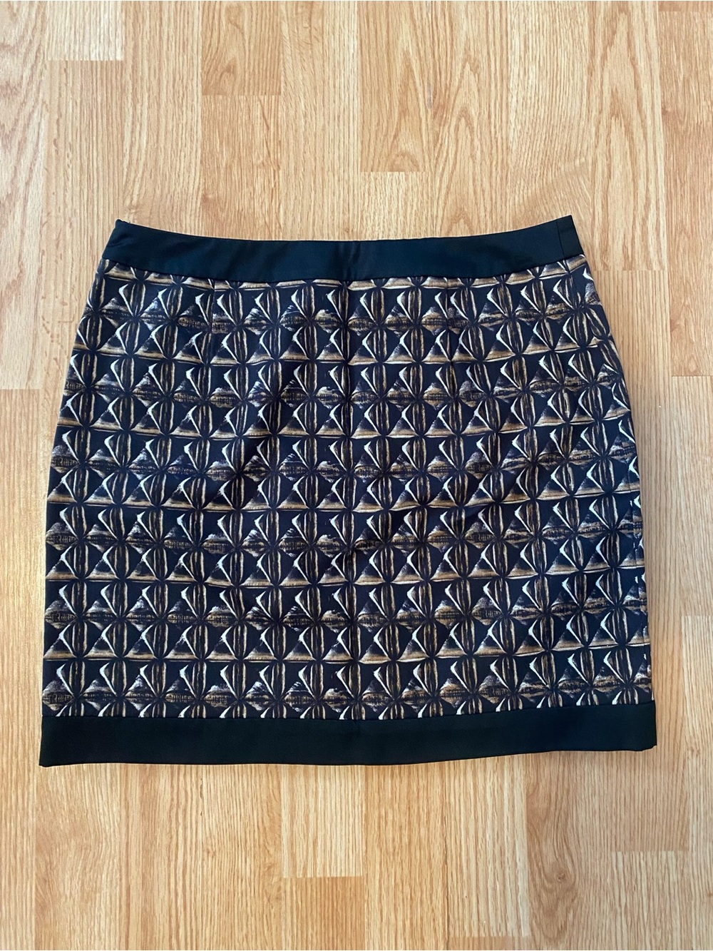 Love Moschino Black and Gold Stud Print Mini Skirt